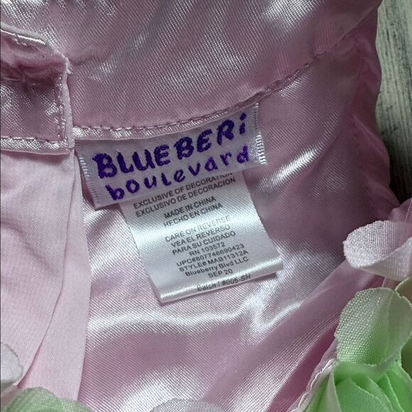 Blueberi Boulevard Light Pink Dress with Green Accents - Picture 2 of 7